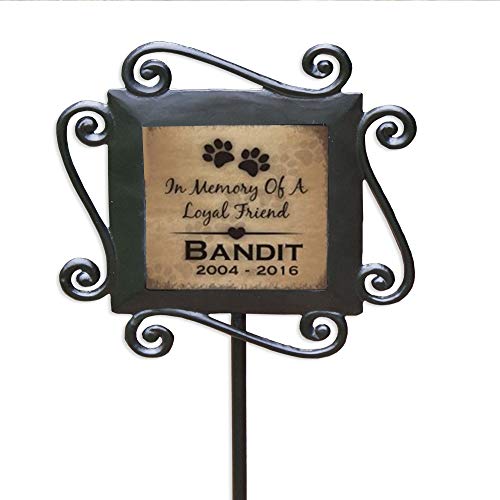 Giftsforyounow Personalized Loyal Friend Pet Memorial Wrought Iron Garden Stake, 28 X 8.5 Inches #TOP17