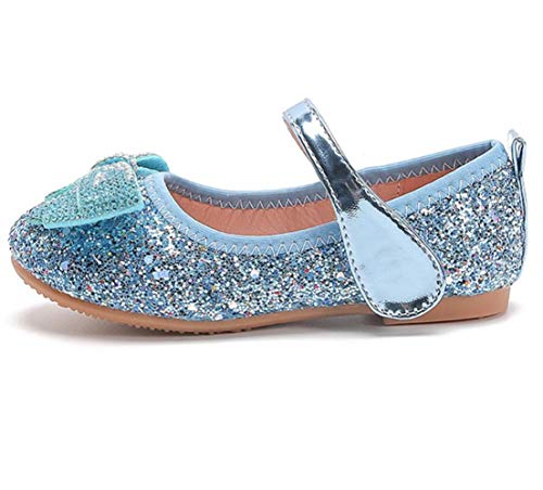 Girl's Adorable Sparkly Ballerina Ballet Flats Glitter Mary Jane Princess Wedding Dress Shoes (Toddler/Little Kid)2