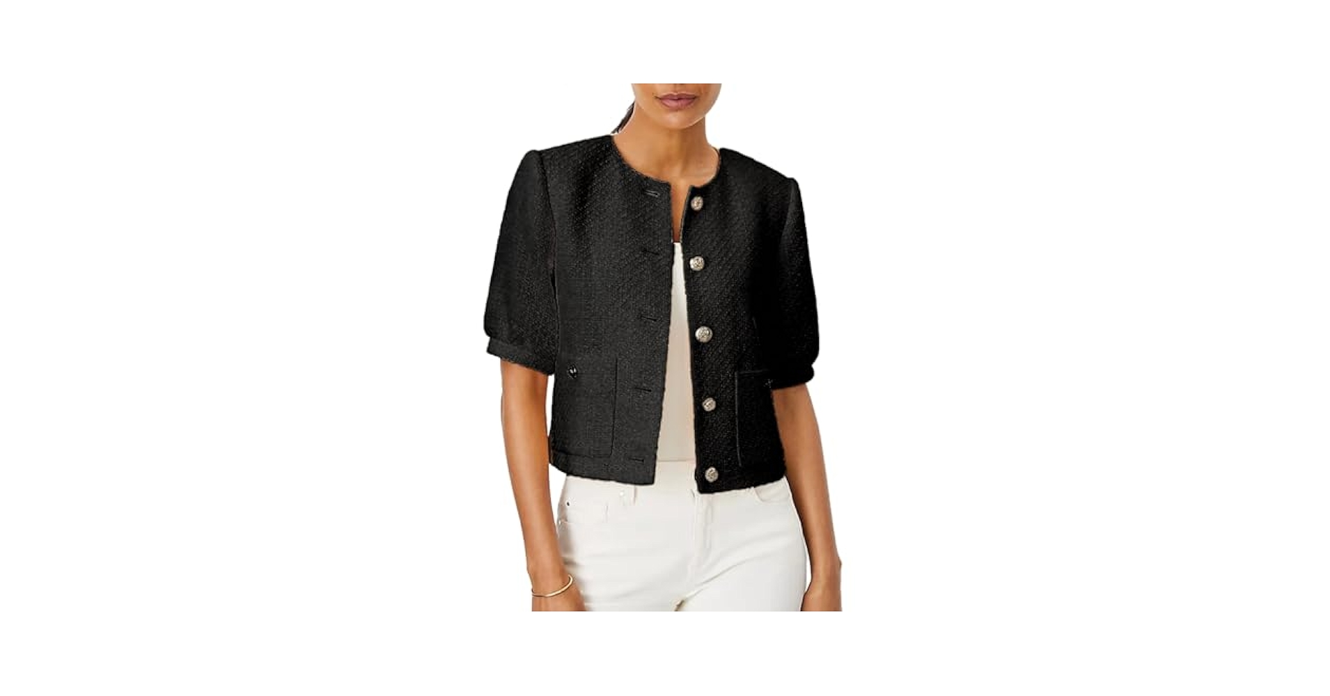 ジャケット・アウター THETOE SHORT SLEEVE TWEED JACKET Fifth Avenue Short Sleeve Tweed Jacket – THE TOÉ