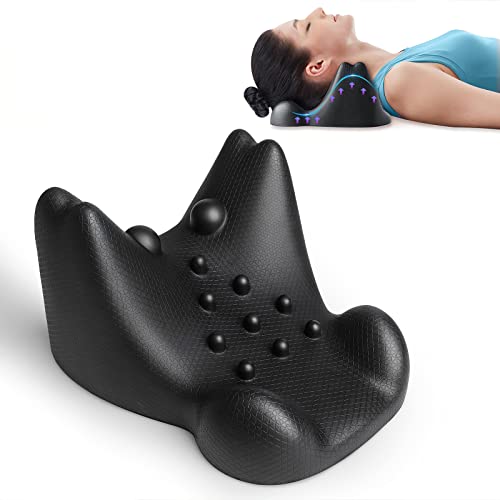 Nackenstrecker AOT Neck Shape Neckfly Nacken und Schulter Relaxer Nackenstütze Traktion Kissen Halswirbelsäule Strecken für Nackenschmerzen Lindern und Haltungskorrektur, TMJ Pain Relief Cover