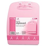 Officemate Breast Cancer Awareness Designer Clipboard, Pink, 1 Clipboard (08903)