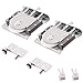 Kewmayer Ruedas Para Puertas Correderas,Rodillo De Puerta Corredera, Kit Puertas Correderas Armario, para Puertas Correderas para Puerta Corredera De Cristal Baño(Plata)