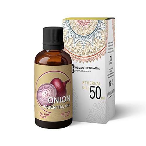 Image of Heilen Biopharm Onion (Allium cepa) Essential Oil For Hair Care, Skin Care- 50 mL Per Bottle Pack of 1
