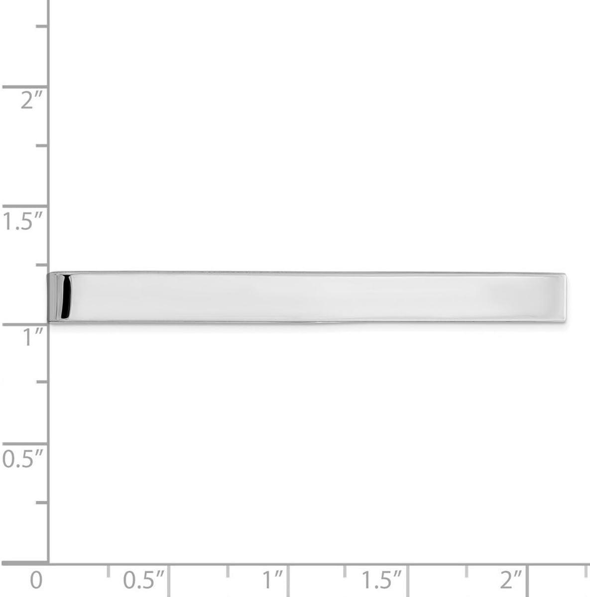 Jewelryweb | Sterling Silver Solid Polished Classic Tie Bar | Tie bar for men | Mens tie clip | Skinny tie bar | Personalized tie bar - Fathers Day Gift for Men