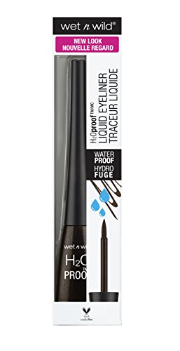 wet n wild H2O Proof Felt Tip Liquid Eyeliner, Dark Brown, 0.17 Fluid Ounce (Pack of 3)