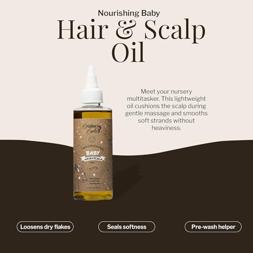 Image of Cristina's Curls Nourishing Baby Hair & Scalp Oil - Lightweight Massage Oil To Loosen Dry Flakes And Seal Softness