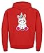 Desconocido Generic Unicornio Unicornio Lindo Cute Kawaii Peluche Niños Adolescentes Dulce – Niños Sudadera Rojo Fuego (122 cm/128 cm)