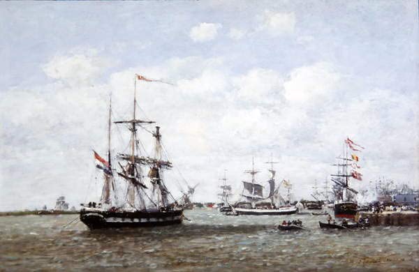 Tableau Anvers le Port Eugène Louis Boudin impressions d'art mural luxe