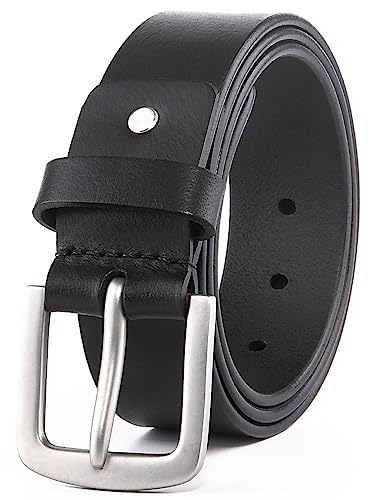 Ceintures en cuir véritable pleine fleur pour hommes au style élégant et finitions main