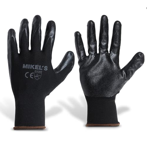 MIKEL'S GEN-2G Guantes para Trabajo de Nylon con Espuma de Nitrilo (L)