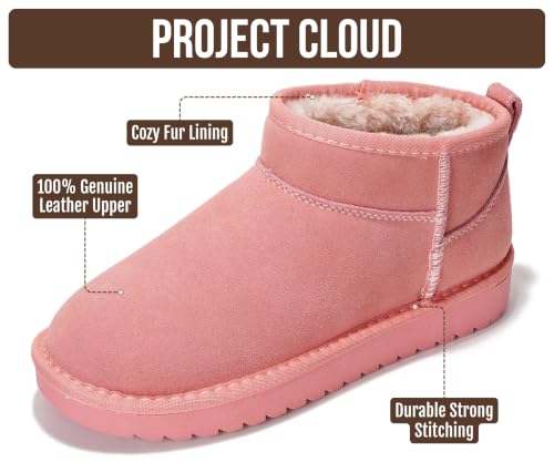 Image of Project Cloud 100% Genuine Leather Comfortable Womens Ankle Boots | Water Resistant Memory Foam Insole Winter Shoes - Trendy Footwear Outdoor Fall Shoes for Women - Winter Boots for Women