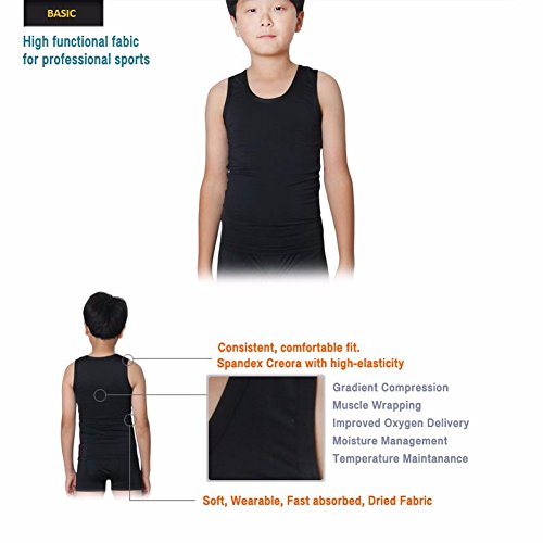 Kids Compression Tank Top Underwear Boys Youth Base Layer Sleeveless Shirt RK4
