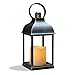 WRalwaysLX Decorative Lantern with flameless LED Candle Light, ON/Off/Timer Candle with 6Hours, Outdoor/Indoor LED Lantern, Use AAA Battery(not Include)Bronze Plastic (4x9