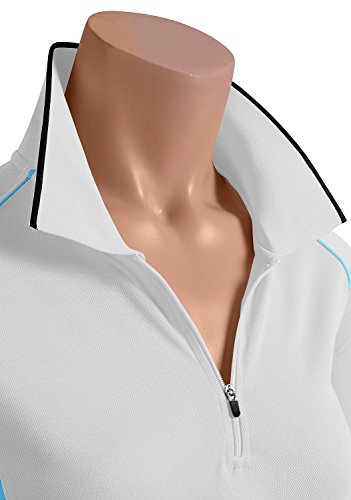 Image of Women's Active Wear Short Sleeve Zipup Polo Shirt