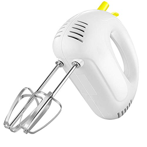 Batidora Amasadora de Mano,Batidora manual eléctrica con varilla, batidores, ganchos para amasar y funda, 5 velocidades, motor de 150 W