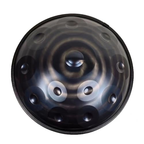 22 Inches Adults Handpan Drum with Stand, D Minor 432Hz Handpan Steel Drums Gold Professional Instrument for Yoga Concert Audio Production (Color : 12 notes, Size : 432Hz)