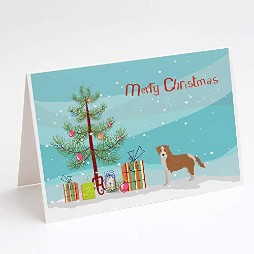 Caroline's Treasures CK3466GCA7P Kromfohrlander Christmas Tree Greeting Cards and Envelopes Pack of 8 Blank Cards with Envelopes Whimsical A7 Size 5x7 Blank Note Cards
