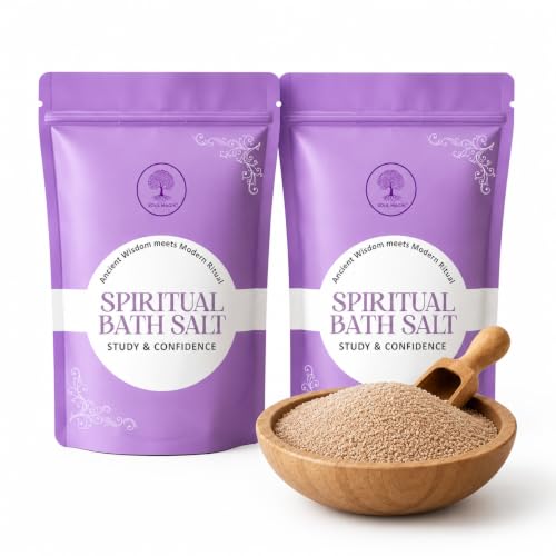 Image of Study & Confidence Spiritual Bath Salt | 200g Each (Pack of 2) | Boost Focus, Concentration & Self-Assurance | Natural Energy Aura Cleansing, Mental Clarity & Aura Enhancement Ritual Bath