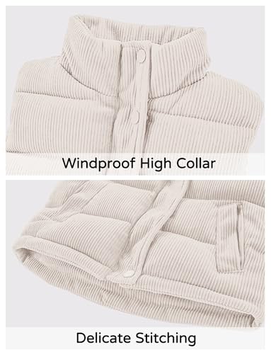 Happy Cherry Girls Corduroy Down Vest Kids Winter Warm Quilted Jacket Toddlers Sleeveless Coat Outerwear 1-8 Years3