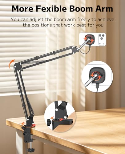 Image of VRIG Magnetic Wireless Charger Phone Stand for Bed Desk Flexible Long Arm