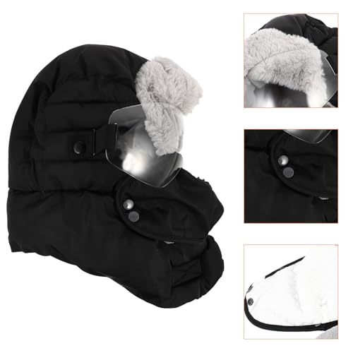 Gorro de algodón cálido POPETPOP resistente al viento con gafas de nieve 7