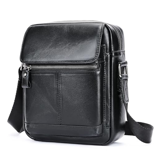 Bolso de hombro para hombre en cuero casual para viajes de negocios