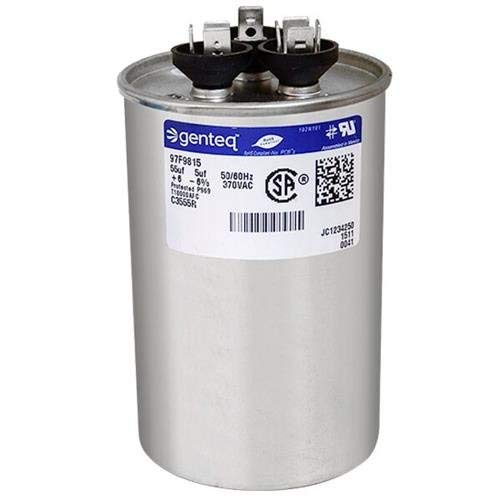 621636-55 + 5 uf MFD 370 Volt VAC - Intertherm Round Dual Run Capacitor Upgrade
