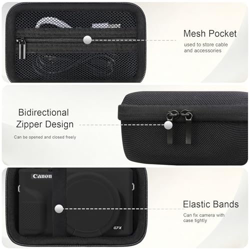 Funda rígida con cubierta de silicona para cámara Canon G7X Mark III miniatura 5