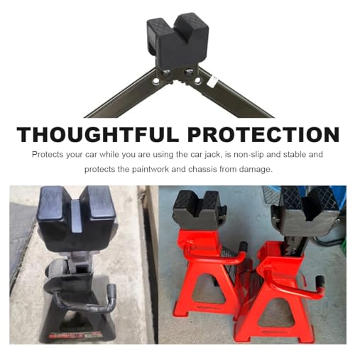 Image of KVAEY 2 PCS Jack Rubber Pad Adapter, Anti-Slip Jack Stand Lift Point Rubber Pad Adapter, Universal Slotted Frame Rail Pinch Welds Protector for Floor Jack, Car Accessories (2 PCS)