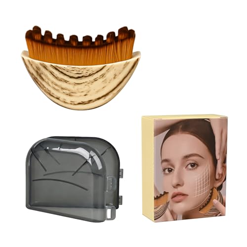Lymphatic Brush for Face | Manual Gua Sha Brush & Facial Dry Brush | Soft Lymphatic Drainage Massager & Contour Face Brush | Face Sculpting Tool for Lymphatic Drainage (Small, 1.0, Count)
