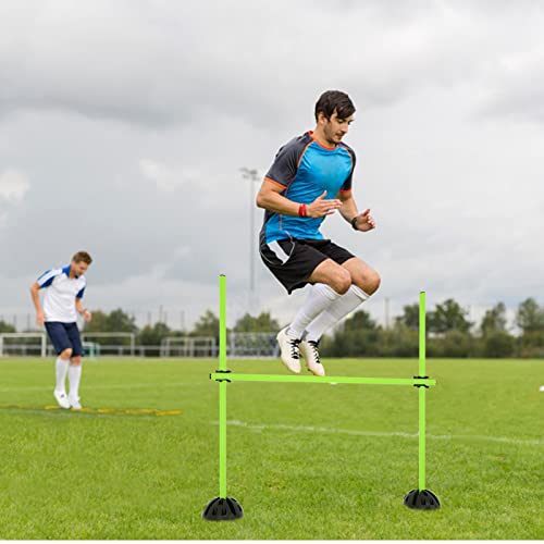 ACXIN Agility Sprungstangen Set Trainingsstangen für konditionelles, Multifunktionales Hürdenset Training für Sprungkraft, Dribbeln, Schulsport (Grün)