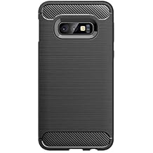 Microcase Samsung Galaxy S10e Brushed Carbon Fiber Silikon TPU K l f - Siyah