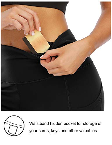 image for XIEERDUO Women's 8'' Biker Shorts with Pockets High Waisted Yoga Worko