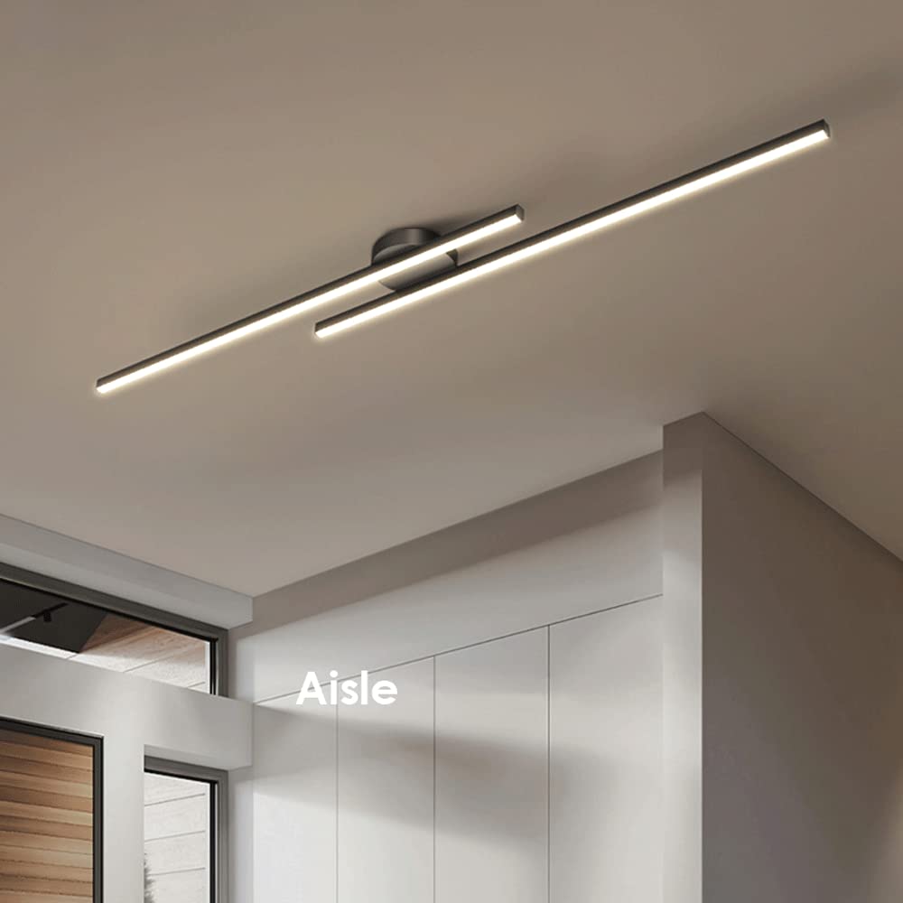 Minimalistyczna lampa wisząca LED, długa półwpuszczana sufit, nowoczesny żyrandol, liniowe oświetlenie sufitowe, do salonu, sypialni, korytarza
