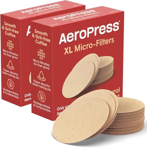 AeroPress XL microfiltros de papel natural, filtros de café redon...