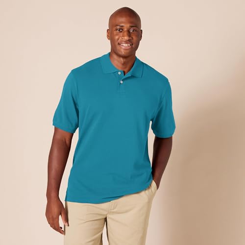 Image of Amazon Essentials Men's Regular-Fit Short Sleeve Cotton Pique Polo Shirt (Available in Big & Tall)