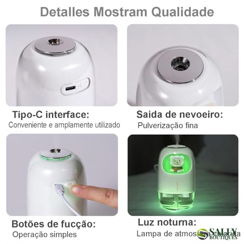 Umidificador de Ar e Aromatizador Ultrassônico USB - Difusor de Ambiente para Carro, Modelo DG-950