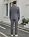 COOFANDY Men Suit Regular Fit 2 Piece Suits Set Fashion Elegant Tuxedos Lightweight Casual Blazer and Pants Dark Gray