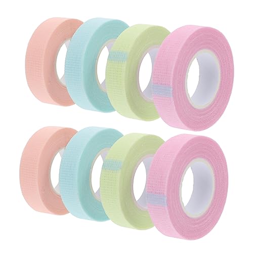 HAPINARY Eyelash Extension Pads Non-woven Lash Isolation Tape 8 Rolls Face Tape for Makeup Easy to Use and Apply