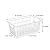 SANNO Freezer Baskets Wire Storage Baskets Closet Storage Baskets Bins Refrigerator Storage Containers for Home Office, Bathroom, Pantry Organization Storage Bins -Set of 3, White, 15.7"