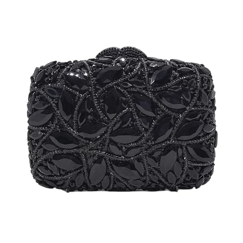 Image of Colorful Crystal Clutch Box Handbag Women Sparkling Evening Bags for Wedding Party Prom Purse