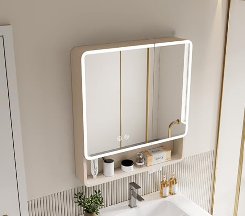 Dazzix�o�X���[�����[�L���r�l�b�g,�Ǌ|���~���[�L���r�l�b�g,LED�Ɩ��t���~���[�L���r�l�b�g,�o�X���[���~���[,���ϋ�,���w���[,�ȃX�y�[�X,�����z�e���̃o�X���[���ɍœK (60cm,�N���[��)