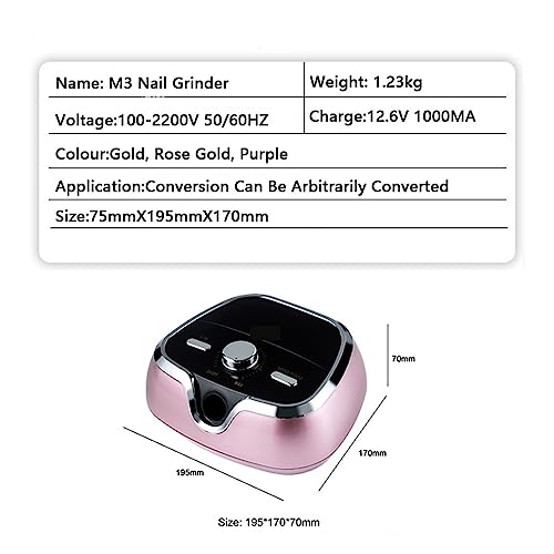 Professional-Nail-Drill-Machine-Low-Noise-35000RPM-Manicure-Machine-for-Manicure-Electric-Nail-File-with-Cutter-Nail-Art-Tools-with-Saves-More-Time-and-Money-Color-Roze-Size-A