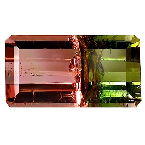 Tourmaline pastèque en vrac 10x6 mm pierres précieuses octogone du Mozambique