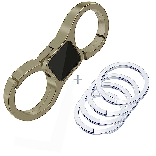 image for Idakekiy Key Chain Quick Release Spring with 4 Key Rings Heavy Duty Ca