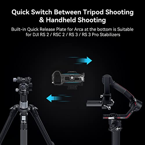 SmallRig S5 II S5 IIX Cage Kit for Panasonic LUMIX S5 II / S5 IIX, Full Cage with NATO Top Handle and HDMI & USB-C Cable Clamp, Built-in Cold Shoe and Quick Release Plate for Arca - 4143