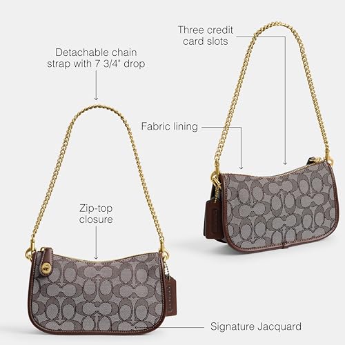 Coach Swinger Bag 20 in Signature Jacquard, B4/Oak Maple3