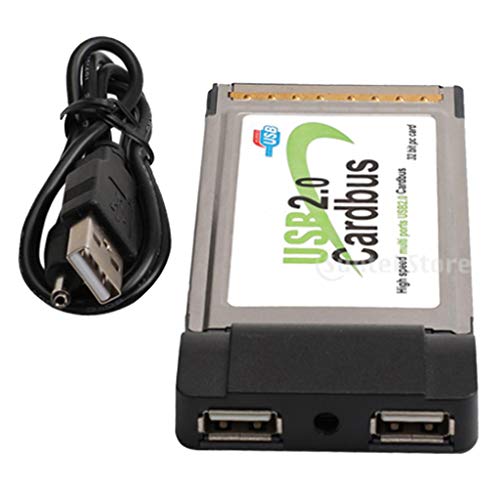 Baoblaze PCMCIA CardBus A 2 Porte Scheda Convertitore PCMCIA-USB Adattatore USB 2.0