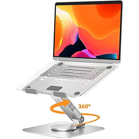 APMIEK 360° Drehbarer Laptop Ständer, Laptopständer Höhenverstellbar Stabiler Aluminium Laptop Stand Ergonomisches Notebook Ständer für MacBook Air/Pro Cover