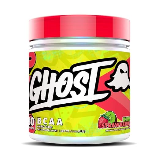 GHOST BCAA Amino Acids, Kiwi Strawberry - 30 Servings - Sugar-Free Intra and Post Workout Powder & Recovery Drink, 7g BCAA - Muscle Growth & Endurance- Soy & Gluten-Free, Vegan